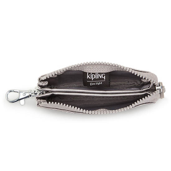 Kipling Creativity Mini Metallic Pouch Keychain Väska Silver | SE 1114WN